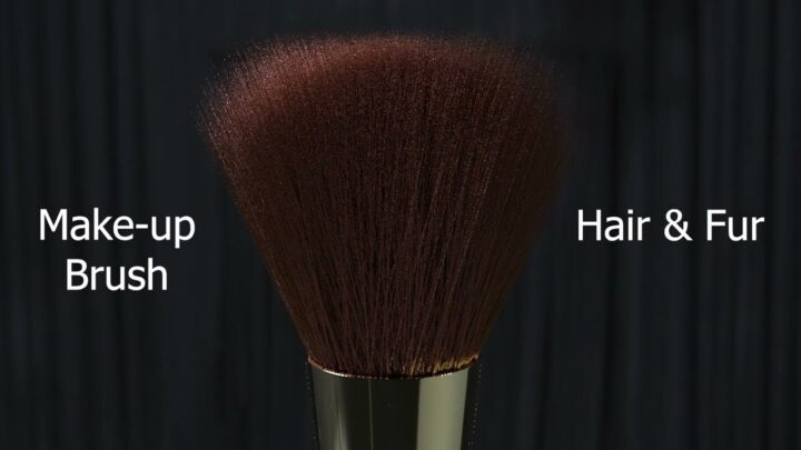 make up Brush in 3ds max | hair and fur modifier | Arnold hair shader
