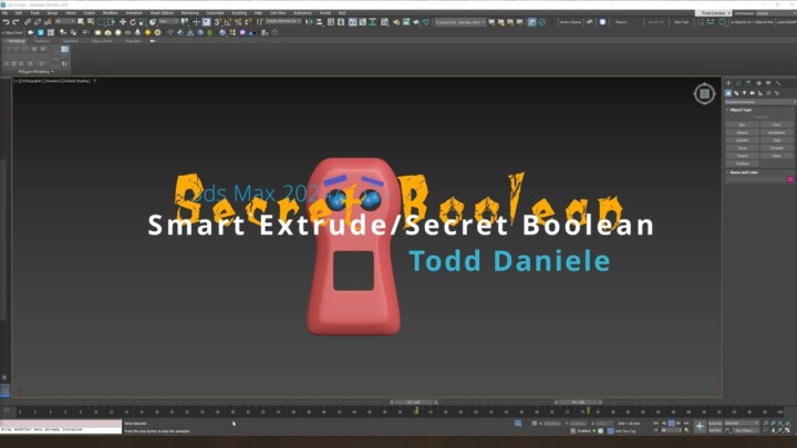 3ds Max 2024 Smart Extrude “Secret Booleans” shhh