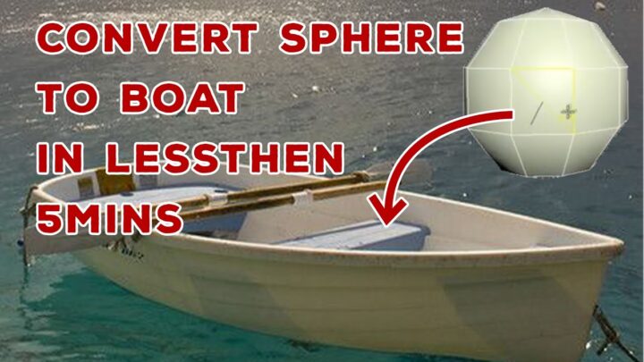 convert sphere into boat | modeling techniques in 3ds max full video!