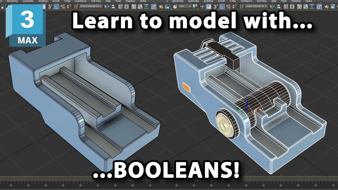 Intro to Boolean Modeling in 3ds Max